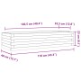 Solid pine wood planter in brown wax 110x40x23 cm by , Pots and planters - Ref: Foro24-847230, Price: 74,68 €, Discount: %