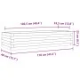 Solid pine wood planter in brown wax 110x40x23 cm by , Pots and planters - Ref: Foro24-847230, Price: 73,91 €, Discount: %