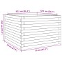 Massive Holzblumenkasten aus Kiefer 70x70x45,5 cm von , Töpfe und Pflanzgefäße - Ref: Foro24-847253, Preis: 107,02 €, Rabatt: %