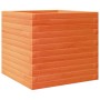 Solid pine wood planter in brown wax 50x50x45.5 cm by , Pots and planters - Ref: Foro24-847245, Price: 95,20 €, Discount: %