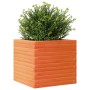 Solid pine wood planter in brown wax 50x50x45.5 cm by , Pots and planters - Ref: Foro24-847245, Price: 95,20 €, Discount: %