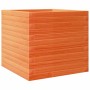 Solid pine wood planter in brown wax 50x50x45.5 cm by , Pots and planters - Ref: Foro24-847245, Price: 95,20 €, Discount: %