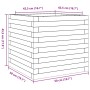Jardinera madera maciza de pino marrón cera 50x50x45,5 cm de , Maceteros y jardineras - Ref: Foro24-847245, Precio: 95,15 €
