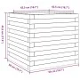 Jardinera madera maciza de pino marrón cera 50x50x45,5 cm de , Maceteros y jardineras - Ref: Foro24-847245, Precio: 84,81 €, ...