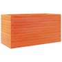 Solid pine wood planter in brown wax 90x40x45.5 cm by , Pots and planters - Ref: Foro24-847270, Price: 120,15 €, Discount: %