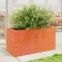 Jardinera de madera maciza de pino marrón cera 90x40x45,5 cm de , Maceteros y jardineras - Ref: Foro24-847270, Precio: 107,05...