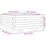 Massive Holzblumenkasten aus Kiefer 60x60x26,5 cm von , Töpfe und Pflanzgefäße - Ref: Foro24-847298, Preis: 77,02 €, Rabatt: %
