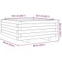 Solid pine wood planter 60x60x26.5 cm by , Pots and planters - Ref: Foro24-847298, Price: 62,54 €, Discount: %