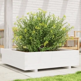 Solid white pine wood planter 90x90x26.5 cm by , Pots and planters - Ref: Foro24-847314, Price: 114,04 €, Discount: %