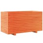 Solid pine wood planter in brown wax 90x40x49.5 cm by , Pots and planters - Ref: Foro24-847375, Price: 136,77 €, Discount: %