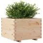 Solid pine wood planter 70x70x49.5 cm by , Pots and planters - Ref: Foro24-847363, Price: 149,12 €, Discount: %