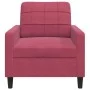 Sillón de terciopelo rojo tinto 60 cm de , Sofás - Ref: Foro24-4007608, Precio: 156,72 €, Descuento: %