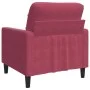 Sillón de terciopelo rojo tinto 60 cm de , Sofás - Ref: Foro24-4007608, Precio: 156,72 €, Descuento: %