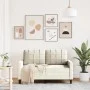 Zweisitzer-Sofa aus cremefarbenem Samtstoff, 120 cm. von , Sofas - Ref: Foro24-4007622, Preis: 232,82 €, Rabatt: %