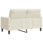 2-seater cream velvet sofa, 120 cm by , Sofas - Ref: Foro24-4007622, Price: 241,67 €, Discount: %