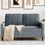 Zweiplätziges Samtsofa in dunkelgrau, 120 cm. von , Sofas - Ref: Foro24-4007615, Preis: 196,47 €, Rabatt: %