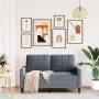 Zweiplätziges Samtsofa in dunkelgrau, 120 cm. von , Sofas - Ref: Foro24-4007615, Preis: 196,47 €, Rabatt: %