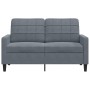 Zweiplätziges Samtsofa in dunkelgrau, 120 cm. von , Sofas - Ref: Foro24-4007615, Preis: 199,49 €, Rabatt: %