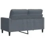 Zweiplätziges Samtsofa in dunkelgrau, 120 cm. von , Sofas - Ref: Foro24-4007615, Preis: 196,47 €, Rabatt: %