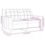 Zweiplätziges Samtsofa in dunkelgrau, 120 cm. von , Sofas - Ref: Foro24-4007615, Preis: 196,47 €, Rabatt: %