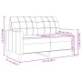 Zweiplätziges Samtsofa in dunkelgrau, 120 cm. von , Sofas - Ref: Foro24-4007615, Preis: 199,49 €, Rabatt: %