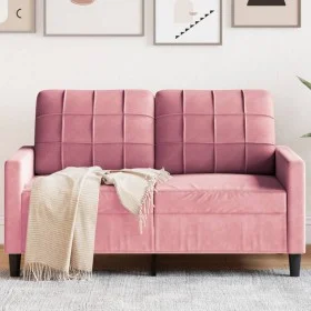 Sofá de 2 plazas terciopelo rosa 120 cm de , Sofás - Ref: Foro24-4007617, Precio: 231,49 €, Descuento: %