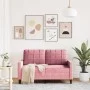 2-seater pink velvet sofa 120 cm by , Sofas - Ref: Foro24-4007617, Price: 233,72 €, Discount: %