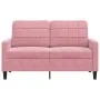 Sofá de 2 plazas terciopelo rosa 120 cm de , Sofás - Ref: Foro24-4007617, Precio: 231,49 €, Descuento: %