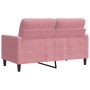 Zweiplätziges Sofa aus rosa Samtstoff, 120 cm. von , Sofas - Ref: Foro24-4007617, Preis: 238,60 €, Rabatt: %