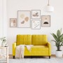 2-seater yellow velvet sofa, 120 cm by , Sofas - Ref: Foro24-4007620, Price: 210,13 €, Discount: %