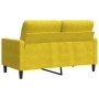 Zweiplätziges Samtsofa in Gelb, 120 cm. von , Sofas - Ref: Foro24-4007620, Preis: 210,13 €, Rabatt: %