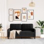 Black velvet 2-seater sofa, 140 cm by , Sofas - Ref: Foro24-4007629, Price: 187,04 €, Discount: %