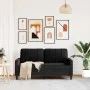 Zweiplätziges Sofa aus schwarzem Samt, 140 cm. von , Sofas - Ref: Foro24-4007629, Preis: 199,95 €, Rabatt: %