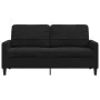 Zweiplätziges Sofa aus schwarzem Samt, 140 cm. von , Sofas - Ref: Foro24-4007629, Preis: 199,95 €, Rabatt: %
