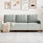 Dreisitzer-Sofa aus hellgrauem Samtstoff, 180 cm von , Sofas - Ref: Foro24-4007634, Preis: 252,19 €, Rabatt: %