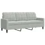Dreisitzer-Sofa aus hellgrauem Samtstoff, 180 cm von , Sofas - Ref: Foro24-4007634, Preis: 252,19 €, Rabatt: %