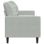 Light gray velvet 3-seater sofa, 180 cm by , Sofas - Ref: Foro24-4007634, Price: 252,19 €, Discount: %
