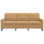 Dreisitzer-Sofa aus braunem Samt, 180 cm. von , Sofas - Ref: Foro24-4007641, Preis: 316,37 €, Rabatt: %