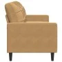 Dreisitzer-Sofa aus braunem Samt, 180 cm. von , Sofas - Ref: Foro24-4007641, Preis: 306,96 €, Rabatt: %