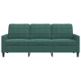 Dreisitzer-Sofa aus dunkelgrünem Samt, 180 cm von , Sofas - Ref: Foro24-4007636, Preis: 314,30 €, Rabatt: %