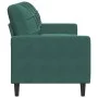 Dreisitzer-Sofa aus dunkelgrünem Samt, 180 cm von , Sofas - Ref: Foro24-4007636, Preis: 307,29 €, Rabatt: %