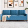 Dreisitzer-Sofa aus blauem Samt, 180 cm von , Sofas - Ref: Foro24-4007643, Preis: 316,72 €, Rabatt: %