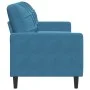 Sofá de 3 plazas terciopelo azul 180 cm de , Sofás - Ref: Foro24-4007643, Precio: 310,69 €, Descuento: %