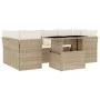 Set of 7-piece garden sofas and beige synthetic rattan cushions by , Garden sets - Ref: Foro24-3266378, Price: 527,96 €, Disc...