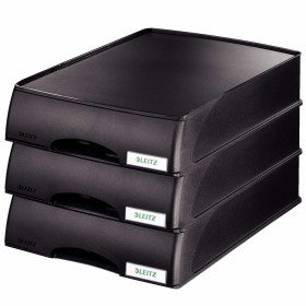 Leitz Cajonera de bandejas para papeles Plus negro