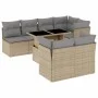 Garden sofa set with 8 pieces of synthetic beige rattan and cushions. by , Garden sets - Ref: Foro24-3266409, Price: 544,46 €...