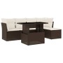 Set of 6-piece garden sofas and brown synthetic rattan cushions by , Garden sets - Ref: Foro24-3266553, Price: 388,34 €, Disc...
