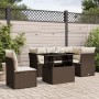 Set of 6-piece garden sofas and brown synthetic rattan cushions by , Garden sets - Ref: Foro24-3266593, Price: 420,05 €, Disc...