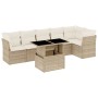Set of 7-piece garden sofas and beige synthetic rattan cushions by , Garden sets - Ref: Foro24-3266598, Price: 497,24 €, Disc...