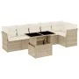 Set of 7-piece garden sofas and beige synthetic rattan cushions by , Garden sets - Ref: Foro24-3266598, Price: 507,98 €, Disc...